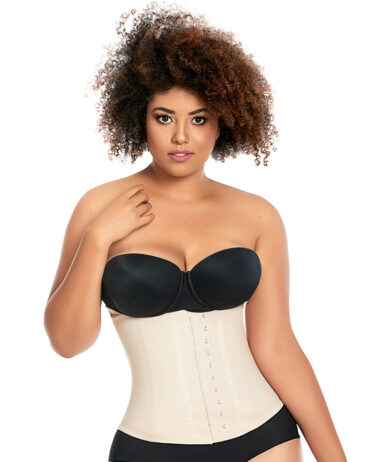 Girdle With Wide Suspenders, High Back and Front Panel To The Knee